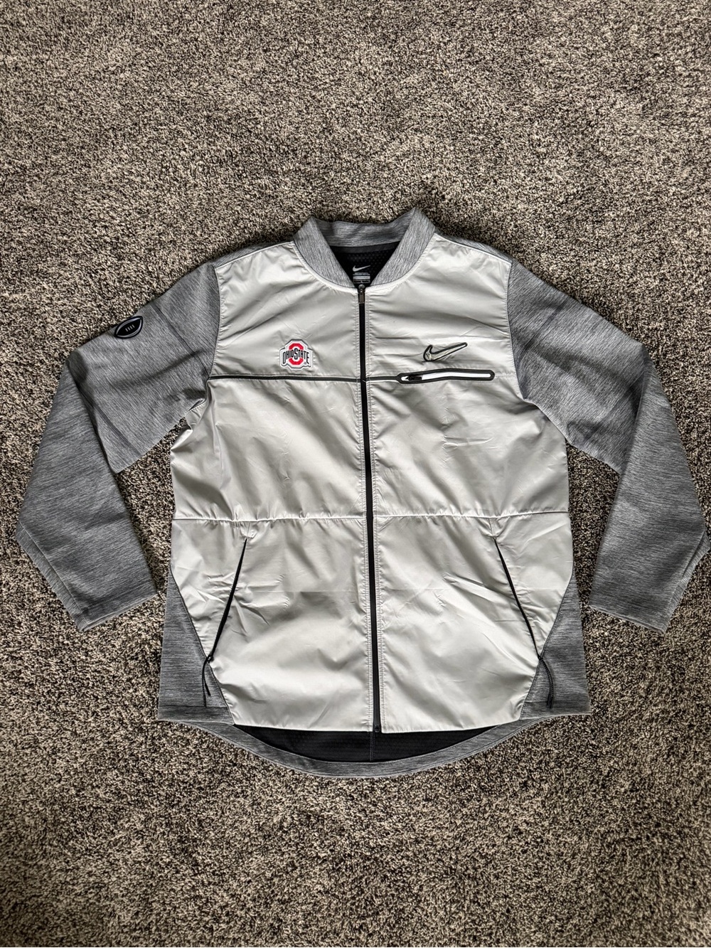 Nike Ohio State OSU Buckeyes Diamond Quest CFP Playoff Sideline Full Zip Jacket